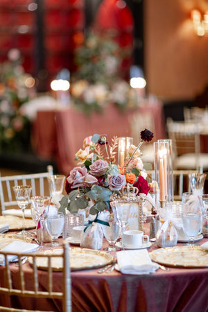 Luxurious Toffee & Wine Wedding Centerpiece: Bringing Sophisticated Palette to GTA Celebrations